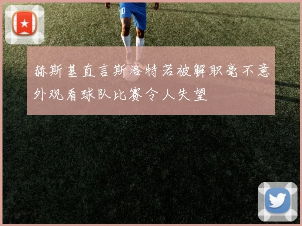 赫斯基直言斯洛特若被解职毫不意外观看球队比赛令人失望